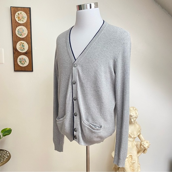 Jos A Bank Silk Blend Ribbed Cardigan - Picture 7 of 11